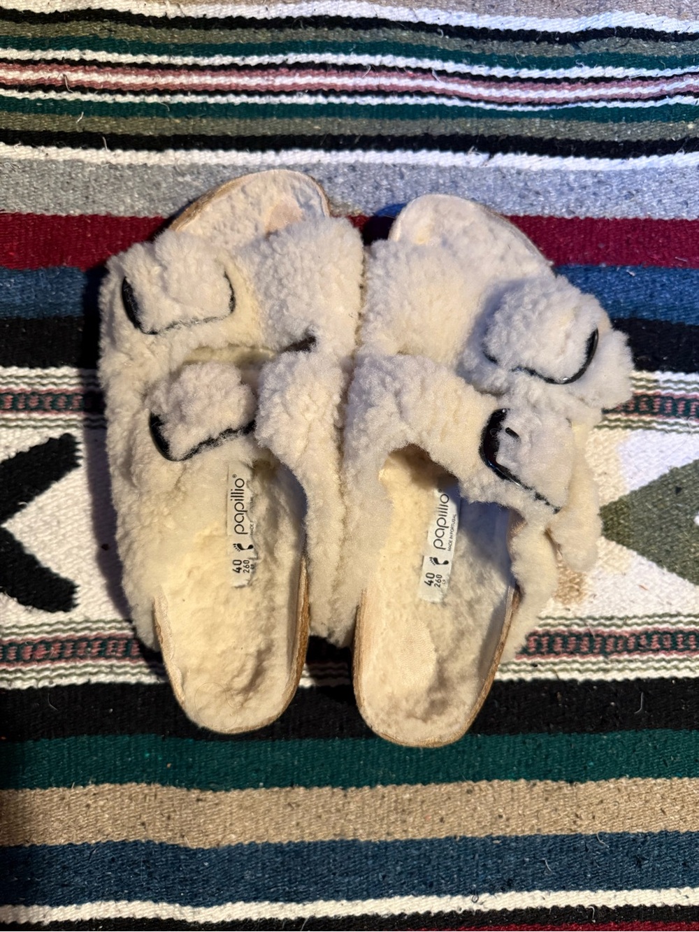 Birkenstock Papillio Arizona Big Buckle Sherling Sandals Size 9